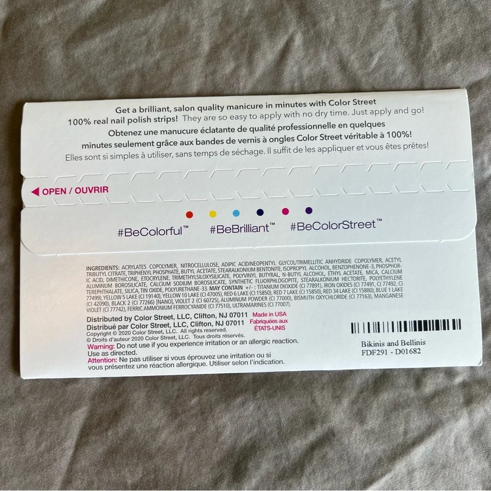 *Retired* Color Street: Bikinis and Bellinis | Polka Dot Yellow White Summer - Picture 4 of 11